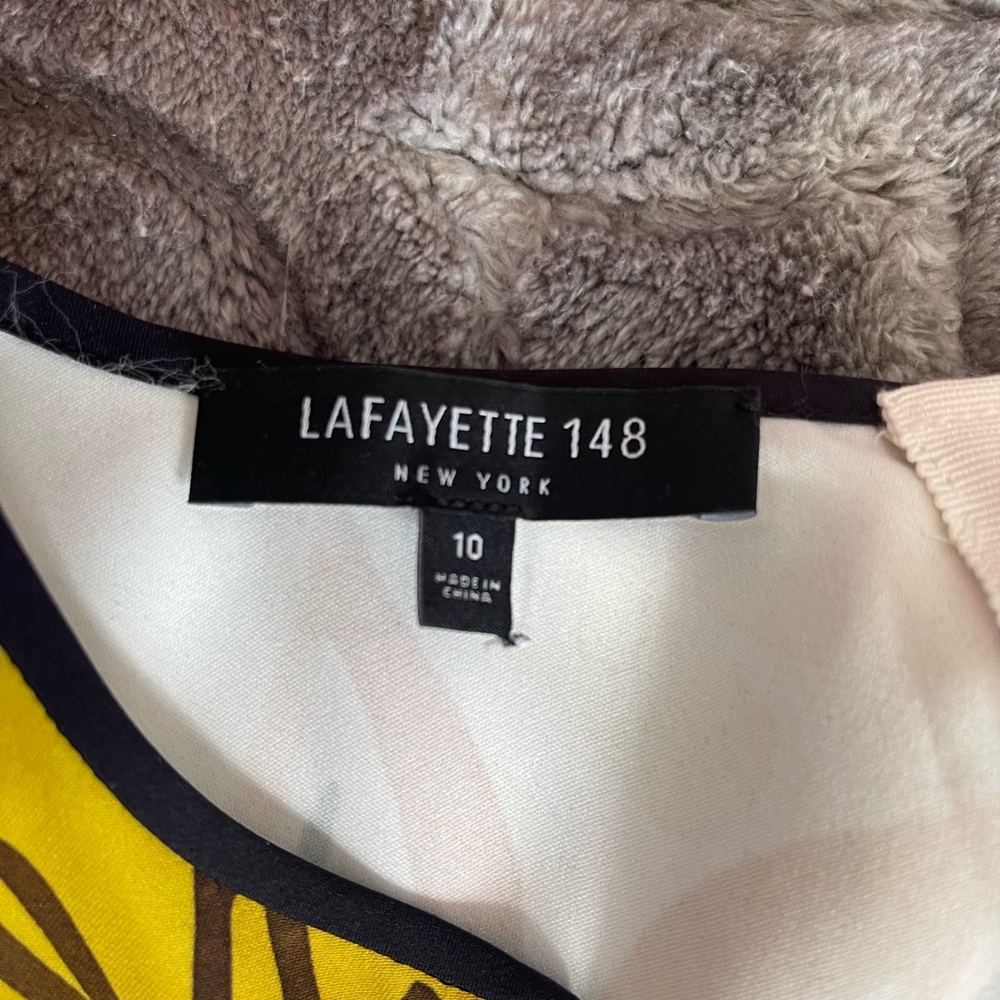 Lafayette 148 New York Janelle Floral Print Fiore Sleeveless Midi Dress Size 10 - Picture 6 of 8